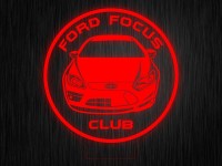 Ночник "Форд фокус клуб" на светодиодной подставке