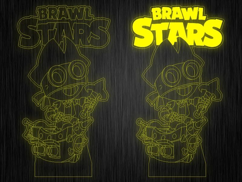 Ночник "Brawl Stars Карл" на светодиодной подставке
