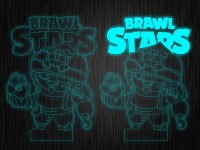 Ночник "Brawl Stars Джин пират" на светодиодной подставке
