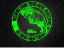 Ночник круглый "Знаки зодиака Овен" на светодиодной подставке