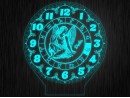 Ночник часы "Знаки зодиак дева" на светодиодной подставке