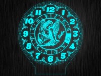 Ночник часы "Знаки зодиак дева" на светодиодной подставке