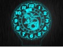 Ночник часы "Знаки зодиак козерог" на светодиодной подставке