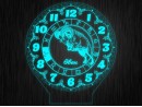 Ночник часы "Знаки зодиак овен" на светодиодной подставке