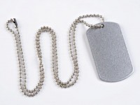 Жетон армейский 29*50 мм серебро с цепочкой