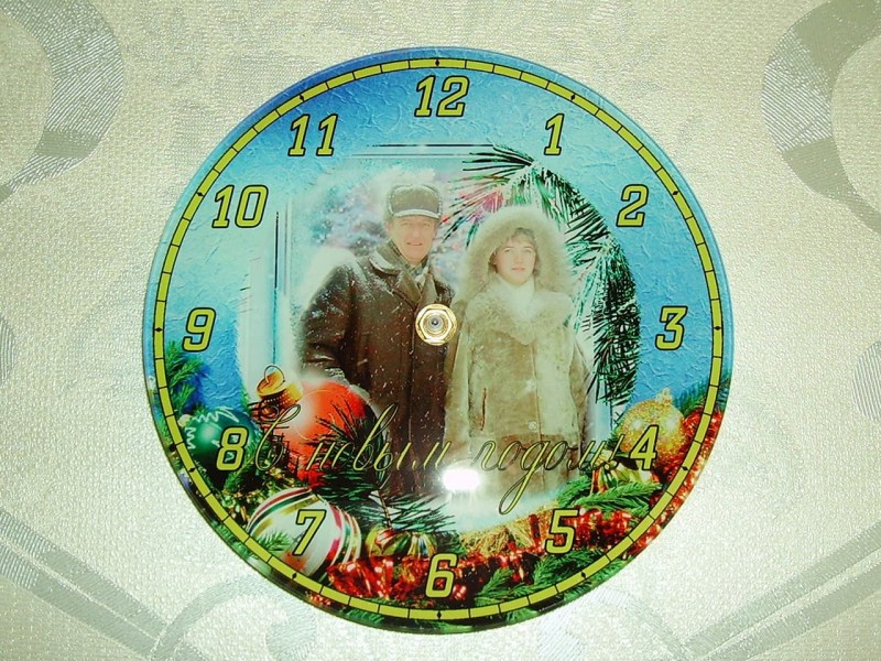 Часы стеклянные круглые BL-27, d=18 см