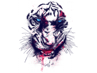 "Тигр с кровью" Изображение для нанесения на одежду № 1179