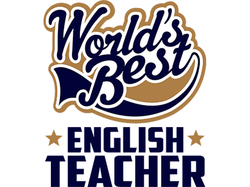 "World's Best English Teacher" Изображение для нанесения на одежду № 1654