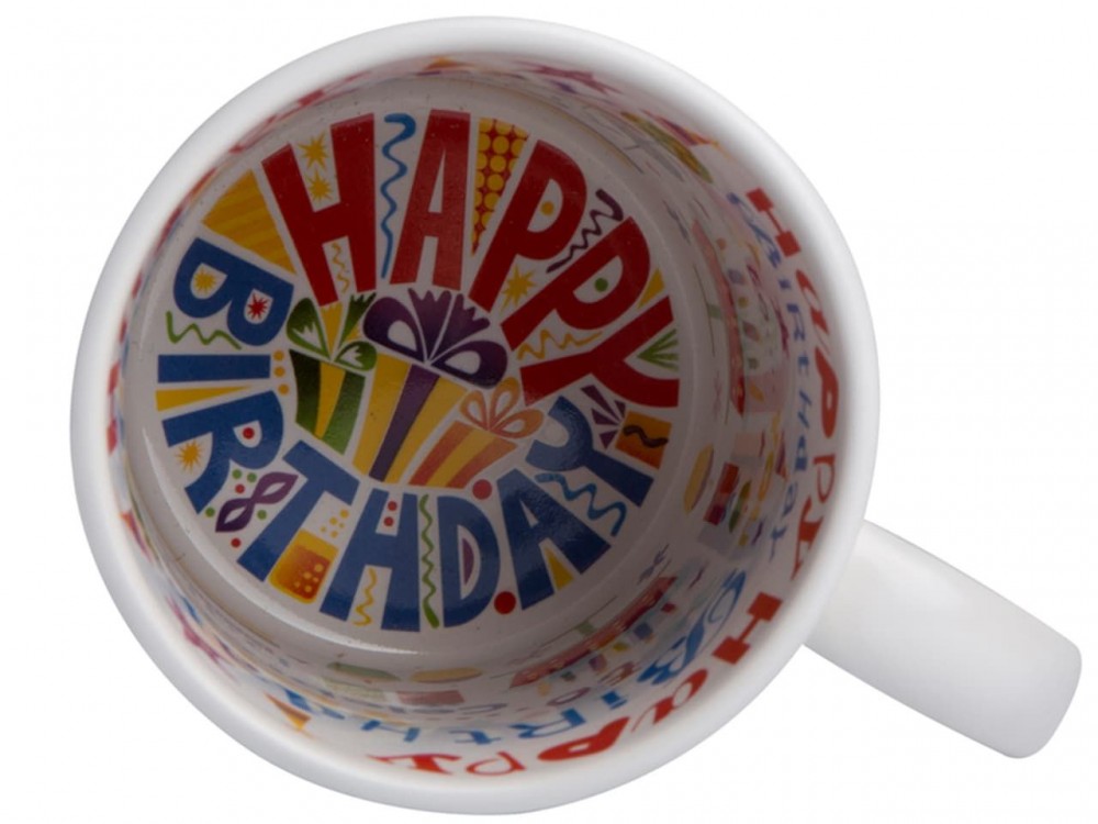 "HAPPY BIRTHDAY-2" Кружка белая с принтом внутри