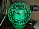 Ночник часы 3D на светодиодной подставке