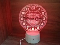 Ночник часы "Для кардиолога" на светодиодной подставке