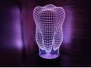 Ночник "3D зуб" арт. 0003 на светодиодной подставке