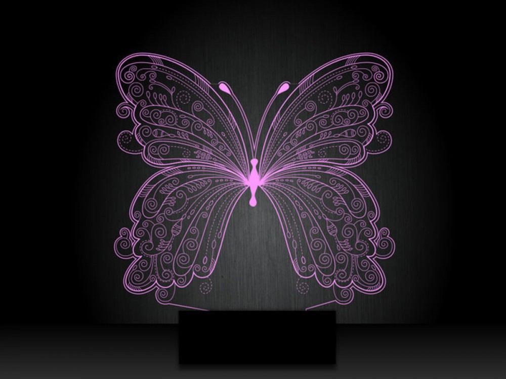 Ночник "Бабочка" на светодиодной подставке