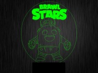 Ночник "Brawl Stars Спайк" на светодиодной подставке
