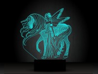 Ночник "Единорог и девушка" на светодиодной подставке