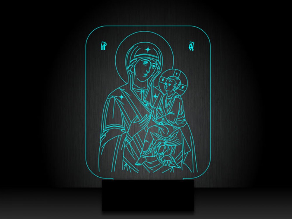 Ночник "Икона Божией Матери" на светодиодной подставке