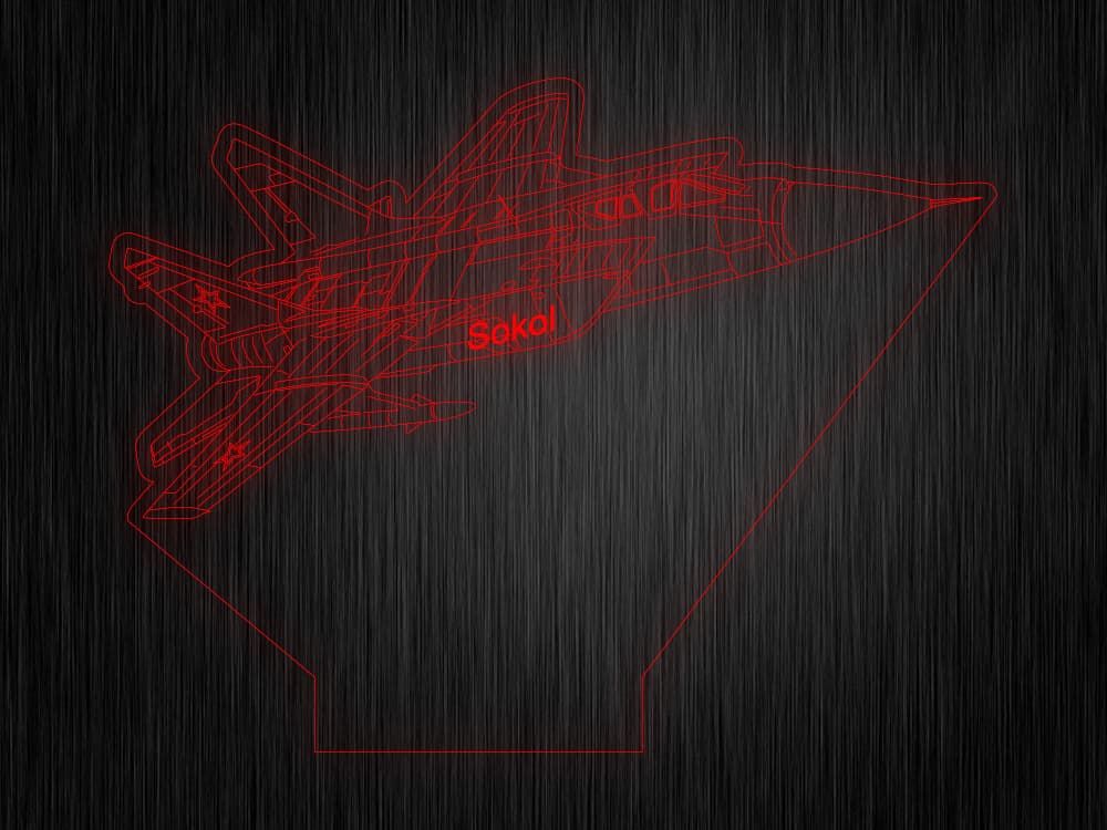 Ночник "Истребитель" арт. 0559 на светодиодной подставке