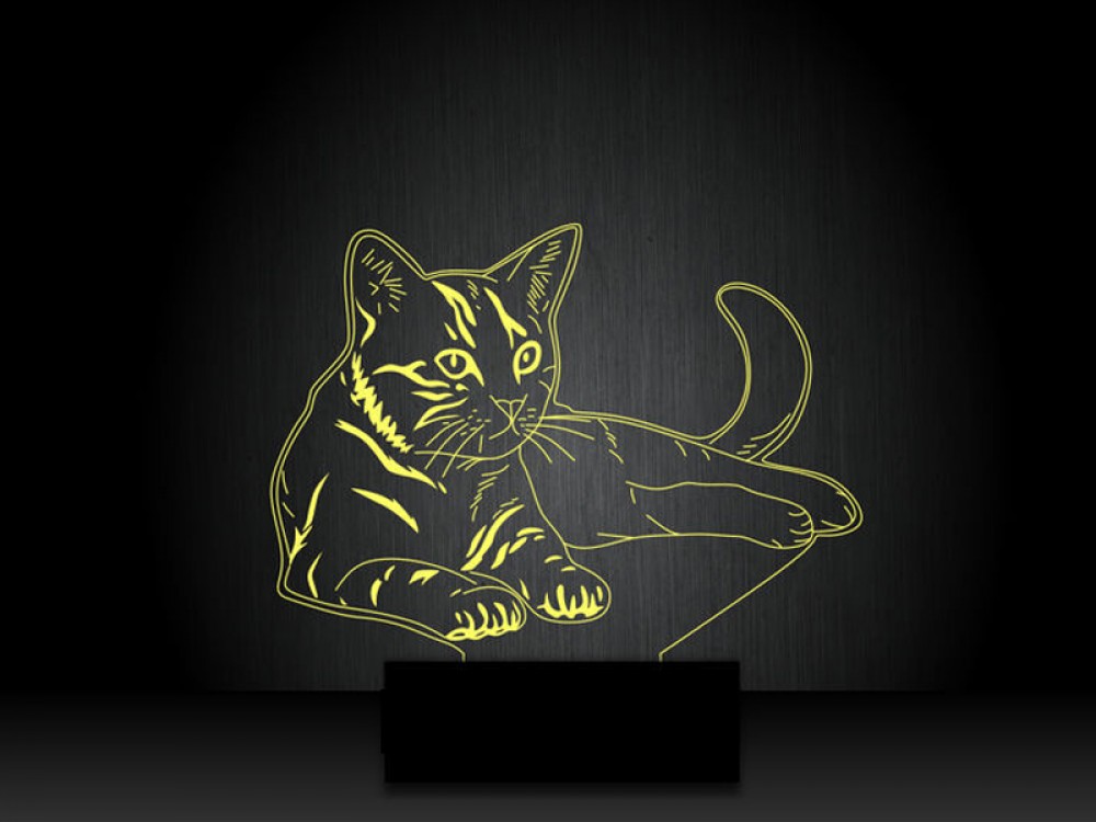 Ночник "Кошка" на светодиодной подставке