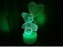 Ночник "Мишка с шариком 3D" на светодиодной подставке