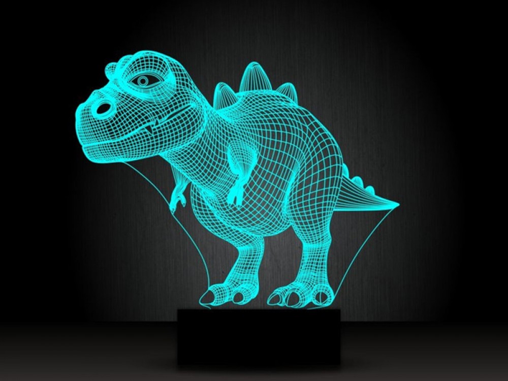 Ночник "Объемный динозавр" на светодиодной подставке