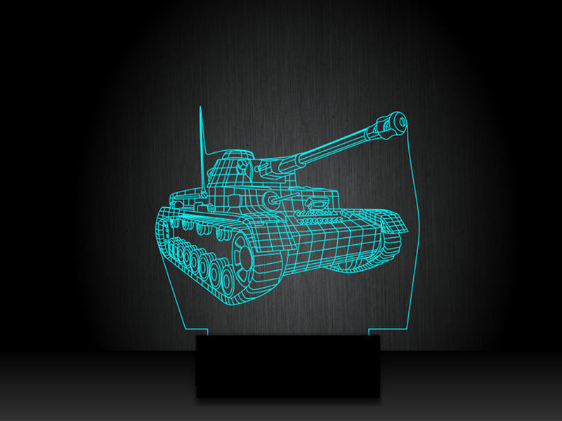 Ночник "Tank 3D" на светодиодной подставке