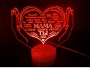 Ночник "Сердце в руках для Мамы" на светодиодной подставке