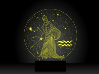 Ночник "Водолей знак зодиака" на светодиодной подставке