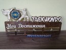Деревянная медальница "Taekwondo", 51*25 см