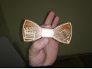 Деревянный галстук бабочка с покрытием лака, 11*5 см, толщина 6 мм