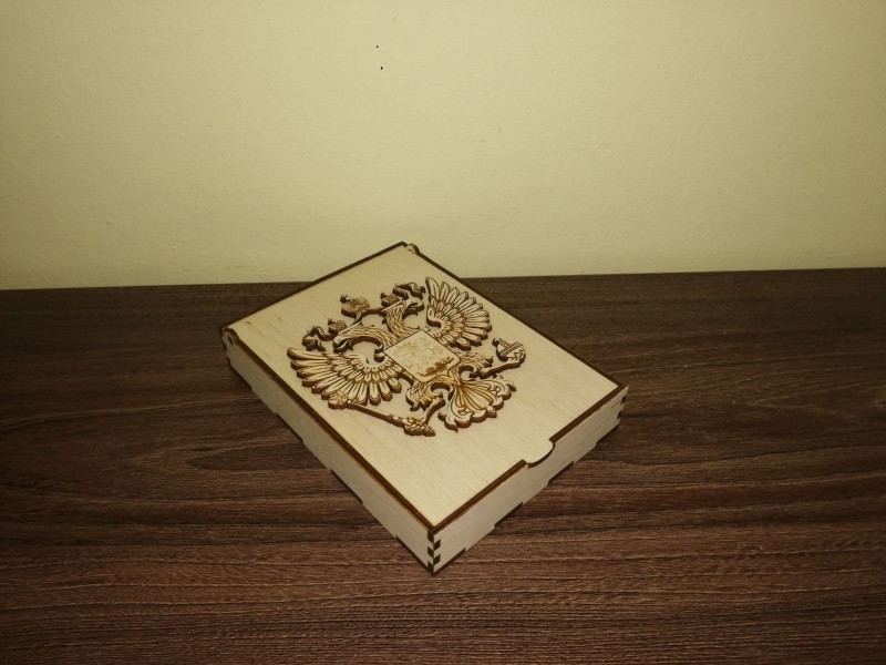 Подарочная коробочка с гравировкой для обложек, 15*11*2,5 см