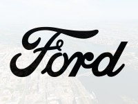 Наклейка Надпись Ford оригинальный шрифт на шильдик
