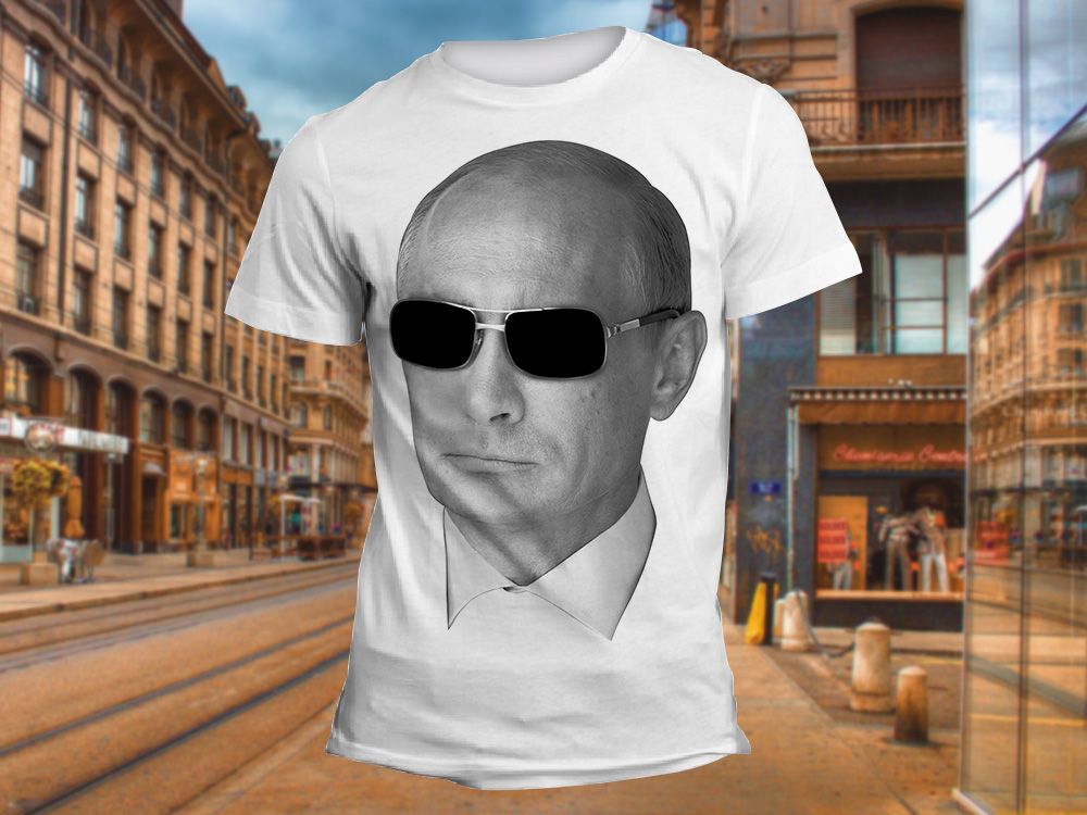 Изображение для нанесения на одежду № 0015 "Путин в черных очках"