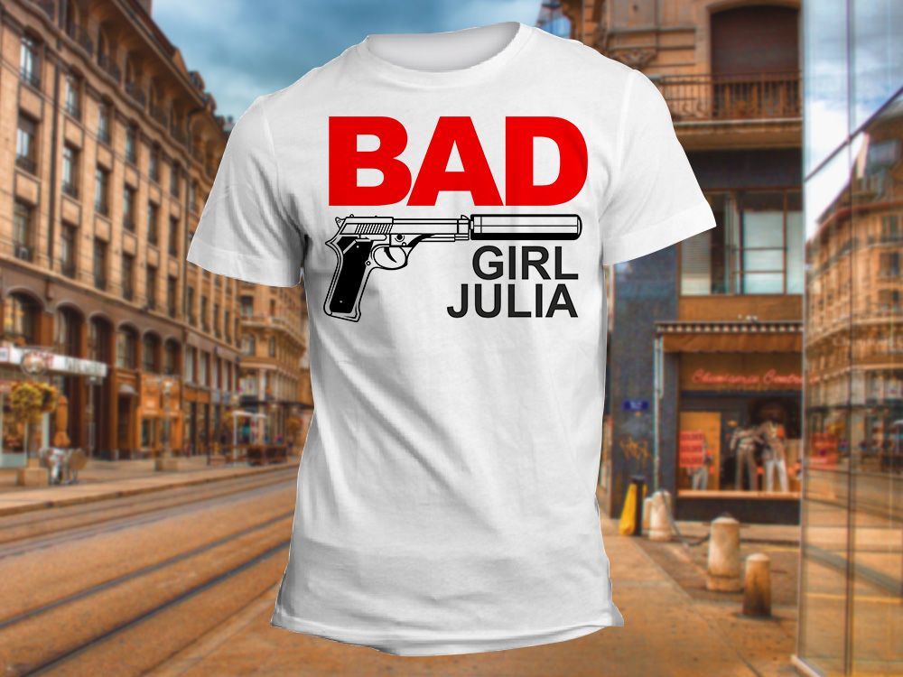 "BAD GIRL JULIA" Изображение для нанесения на одежду № 1288