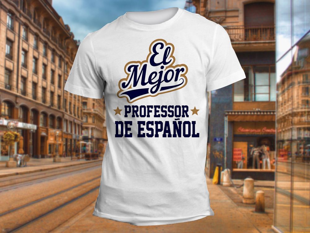 "EL Mejor PROFESSOR DE ESPANOL" Изображение для нанесения на одежду № 2046
