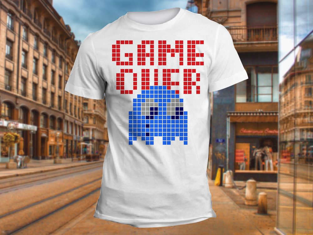 "GAME OVER" Изображение для нанесения на одежду № 0822