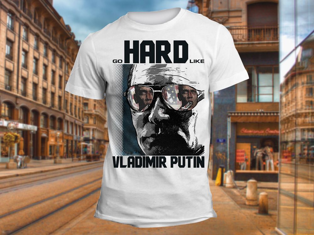 "Go hard like Vladimir Putin Art" Изображение для нанесения на одежду № 1708