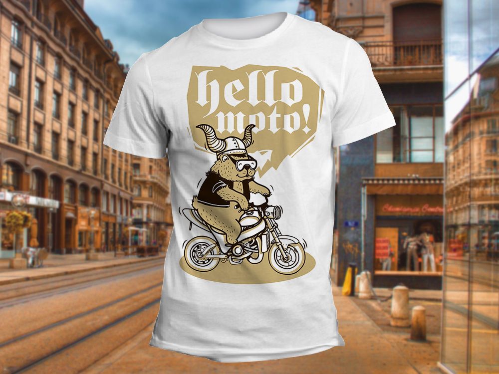 "HELLO MOTO" Изображение для нанесения на одежду № 0122