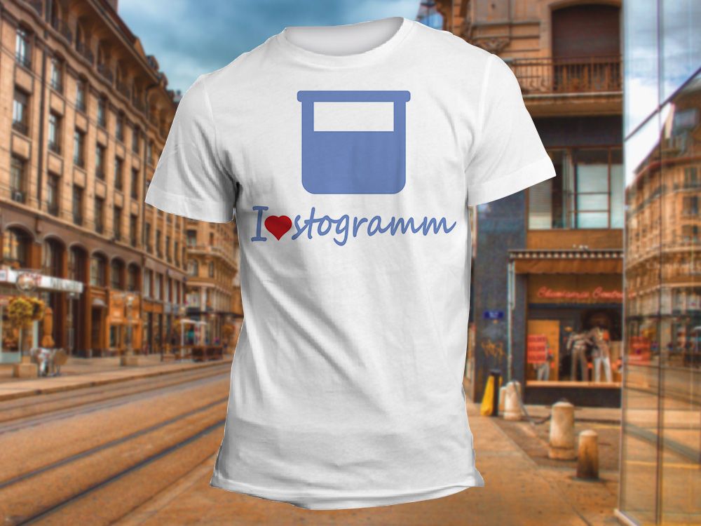 "I люблю stogramm" Изображение для нанесения на одежду № 0667