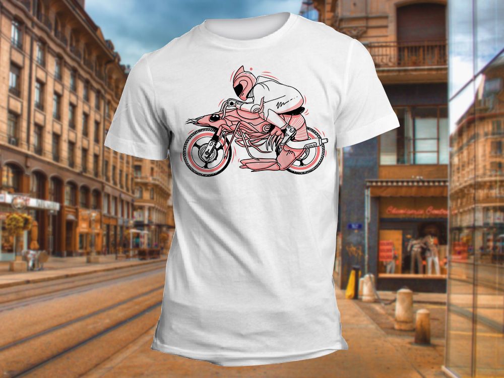 "Мотоциклист" Изображение для нанесения на одежду № 0127