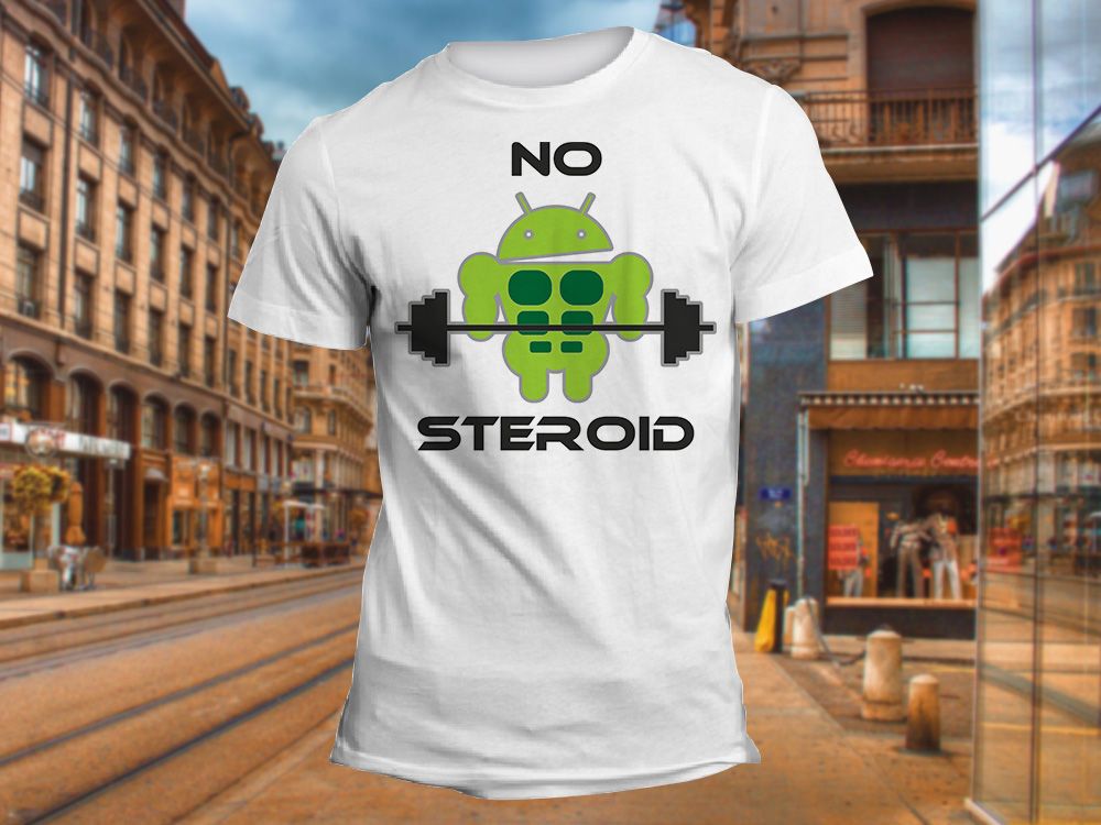 "NO STEROID" Изображение для нанесения на одежду № 0794