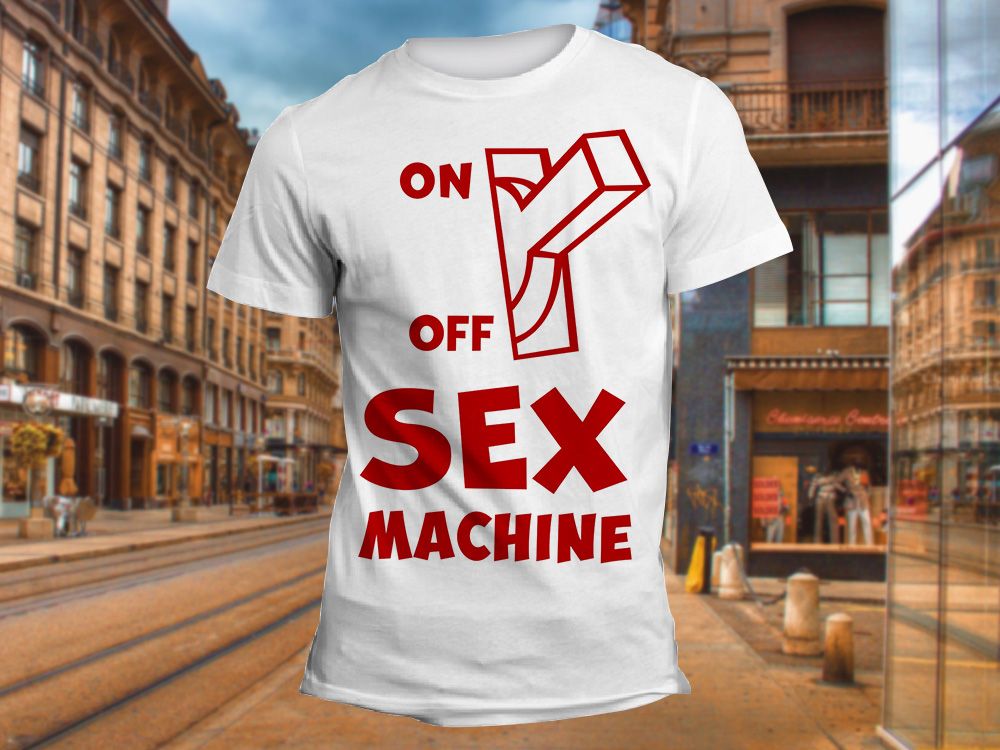 "ON OFF SEX MACHINE" Изображение для нанесения на одежду № 1284