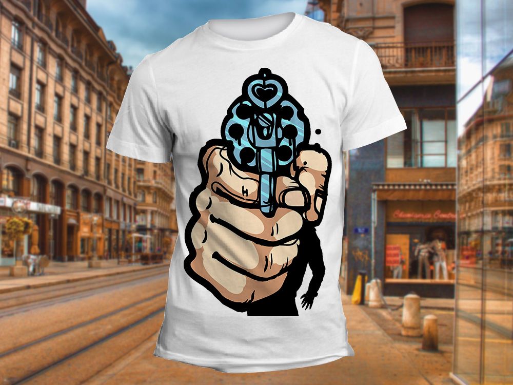 "Пистолет" Изображение для нанесения на одежду № 0153