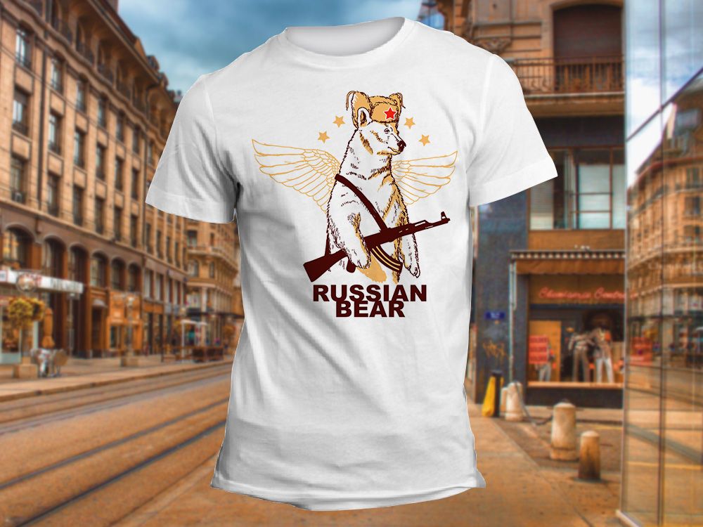 "RUSSIAN BEAR" Изображение для нанесения на одежду № 0121