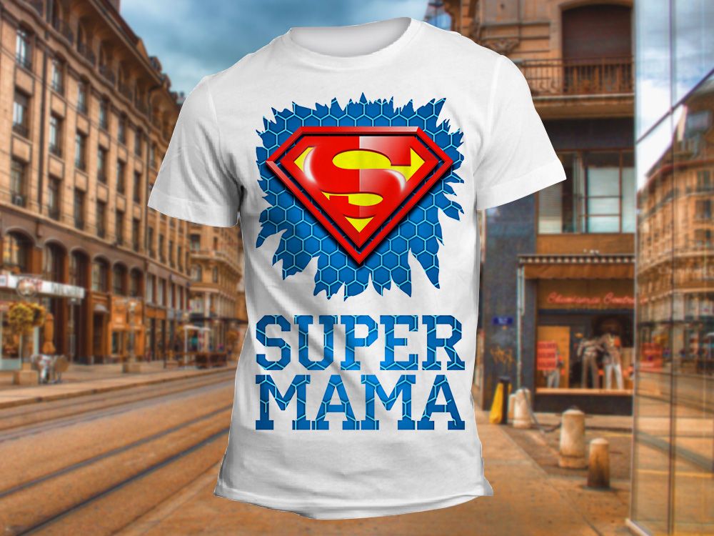 "SUPER мама" Изображение для нанесения на одежду № 0181