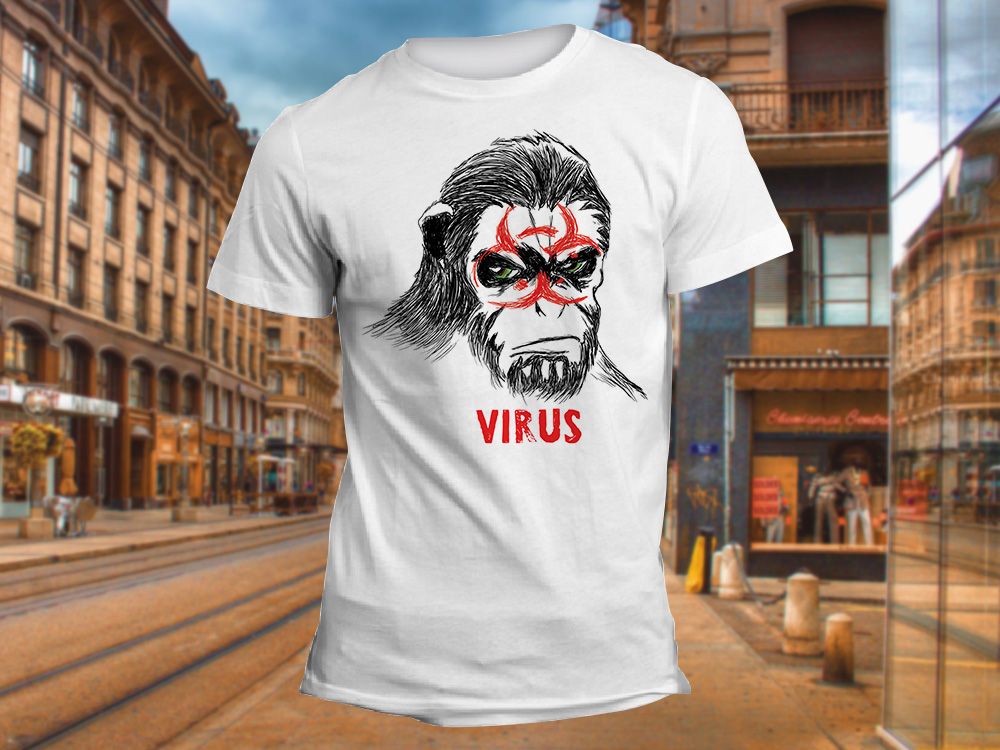"VIRUS" Изображение для нанесения на одежду № 0919
