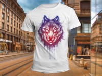 "Волк в потеках" Изображение для нанесения на одежду № 1177
