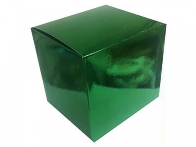 Коробка для кружки голографическая зеленая