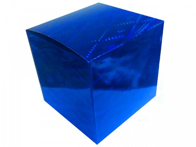 Коробка для кружки голографическая синяя